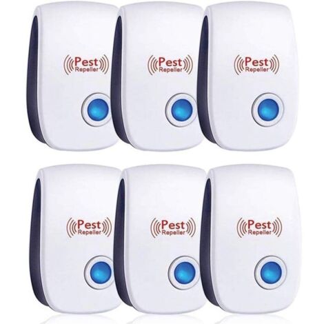 Ulisem Répulsif Ultrason Anti-Rongeurs Insectes, 6 pcs Ultrason Anti Moustique Ultrason Souris et Rats, Intérieur Répulsif Électronique Insectes pour Souris, Rats Fourmis Araignées Moustiques (1/4)