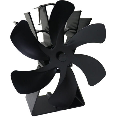 Ventilateur de poêle à bois à 6 pales, silencieux, à alimentation thermique, pour poêle à bois/cheminée/poêle à bois (1/4)
