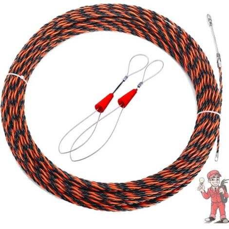 50m Extracteur De CâBle En Polyester, Extracteur De Fil De Ruban AdhéSif à Travers Le Mur, Extracteur De Fil éLectrique (1/5)