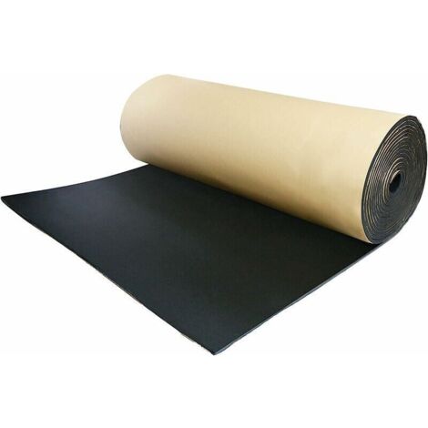 Isolation phonique insonorisante de voiture insonorisant mousse acoustique anti-bruit coton auto-adhesif isolation thermique mousse cellulaire insonorisant, 1 rouleau 200 cm x 50 cm, 3 mm (1/4)