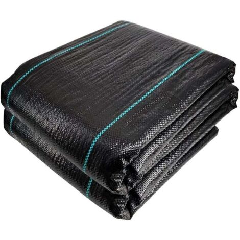Toile de Paillage Contre Les Mauvais Herbes 2Mx20M en Fibres de Polypropylène Tissées Anti-UV Résistant Aux Déchirures avec Haute Stabilisation Bâche de Paillage (1/4)