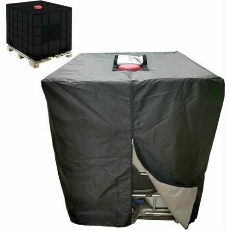 Bâche Réservoir d'eau IBC 1000 L Couverture Container Citerne Eau Pluie avec Fermeture éclair Coupe-Vent Anti-UV Résistant à la Déchirure T-Audace,dolaso (1/4)