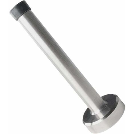 Butée de porte longue, butée de porte en acier inoxydable, butée de porte brossée, protection anti-collision avec amortisseur en caoutchouc, protection murale de porte de 350 mm (1/4)