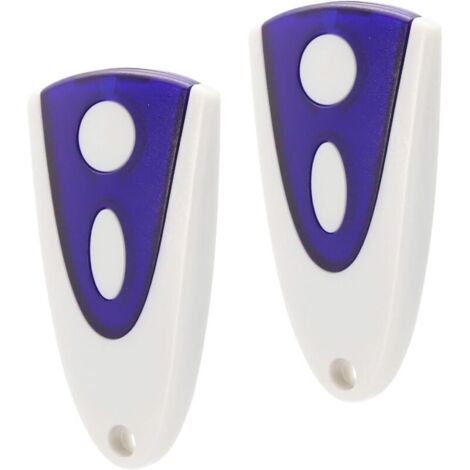 2 pièces Télécommande de Porte de Garage pour Novoferm，433,92MHz 2 canaux, Télécommande de Porte de Garage pour novotron 502/504/512/514 (avec 2 Piles supplémentaires) - Blanc et Bleu