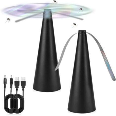 2 PCS Ventilateur Anti Mouche, Anti-moustiques Répulsif à Pales pour Insecte pour Maison Dîner, Pique-Nique et Barbecue (1/5)