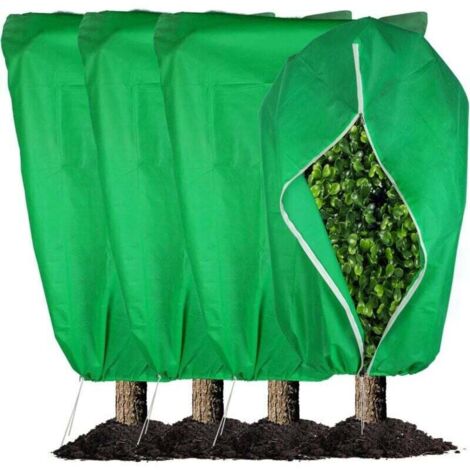 2Pièces Voile d'hivernage Plantes 120x180 cm Housse Bâche Protection Non Tissée 80 g/m² avec Cordon Serrage et Fermeture Éclair pour Jardin Exterieur Plantes Arbustes Arbres Vegetaux (1/4)