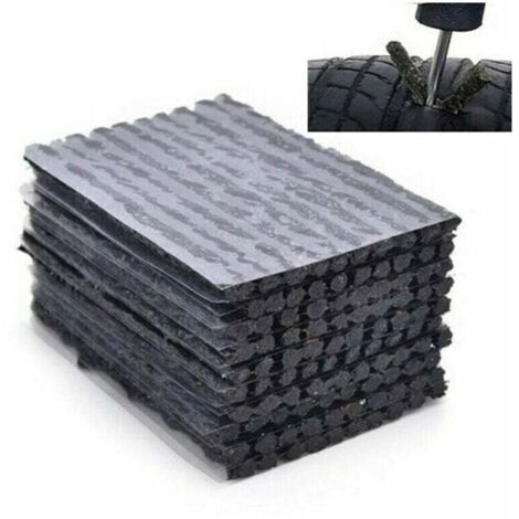 Kit de réparation de crevaison 50 pièces, kit de réparation de crevaison pour pneu en caoutchouc pour réparation d'urgence de crevaison de pneu sans chambre à air, kit de réparation de pneu de voiture (1/4)