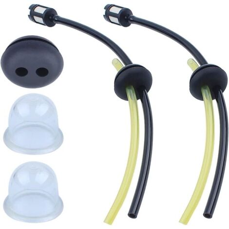Tuyaux D'essence Avec Filtre, Universel Filtre à Essence kit,Tuyau de Carburant Pour Débroussailleuse, Pour le Jardinage et L'agriculture/2 conduites d'huile + 2 bulles d'huile + 1 bouchon d'huile