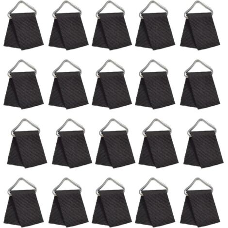 Lot de 20 boucles triangulaires de rechange pour trampoline, anneaux en V renforcés pour réparation de trampoline