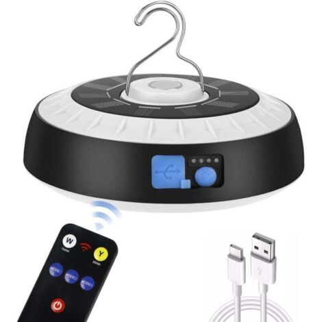 Lanterne de camping LED avec aimant puissant et crochet intégrés, lampe de tente portable, lampe de camping d'urgence avec 6 modes d'éclairage pour la pêche et la randonnée.