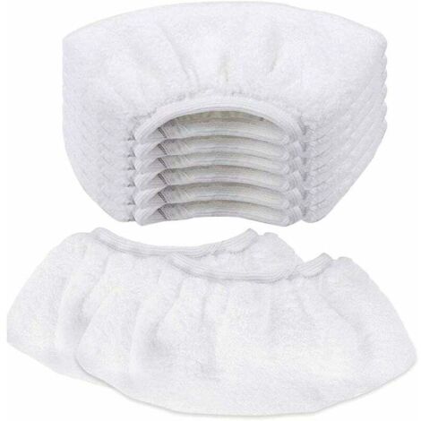 8 PCS Nettoyage à la Vapeur en Microfibre Lingette Balai Vapeur karcher Bonnette Microfibre Chiffon pour Buse à Main Universel Serpillière Remplacement pour Nettoyeur Vapeur SC2 SC3 SC4 SC5 (1/4)