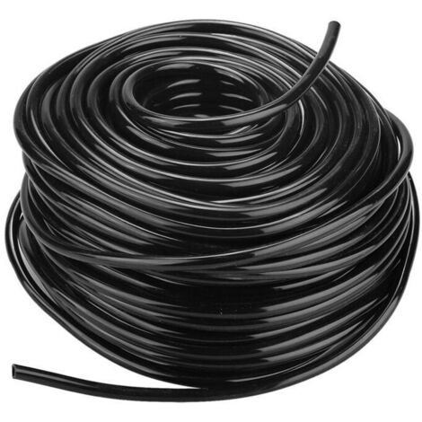 Tuyau flexible de raccordement pour micro-irrigation goutte à goutte en PVC, 4/6 mm, pour l'irrigation des pelouses et des jardins en agriculture industrielle (50 m) (1/3)