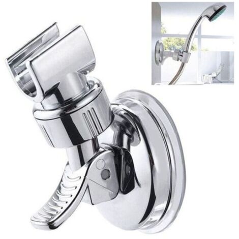Support de Douche, Support Douche Ventouse, Support Douchette Ventouse Orientable, Support Douche sans Percage, Support de Pomme de Douche Mural Universel, Fixation Pommeau de Douche (1/5)