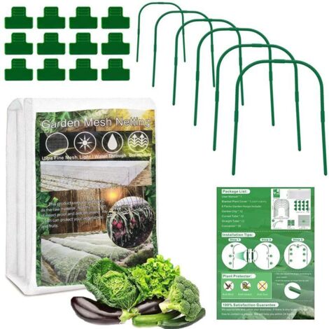 Voile d'Hivernage , 2 x 6 m Housse Hivernage Plante avec, Tissu Non tissé Voile Hivernage Plante Exterieur pour Protection Hivernale, Contre Le Froid, Insectes et Oiseaux (1/4)