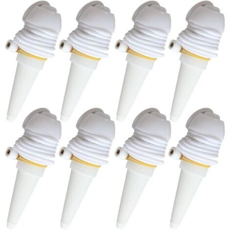 Arroseur goutte à goutte à arrosage automatique pour plantes d'intérieur, arroseur à siphon de jardin, blanc, ensemble de 8 pièces (1/5)