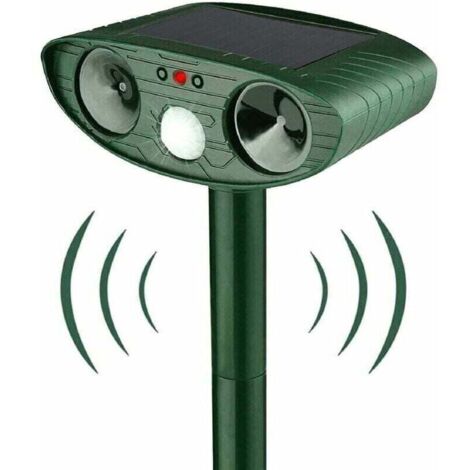 Répulsif Chat Ultrason, Repulsif Chat Solaire, Répulsif Ultrason Anti Rongeurs avec Détecteur de Mouvement, Étanche Repulsif Chat Exterieur pour Anti Chats Chiens Souris Ratons Animaux de Jardin (1/5)