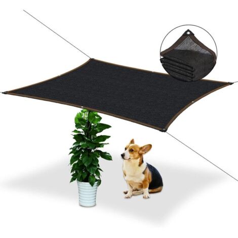 Voile d'ombrage - pour terrasses et gazebos 2x2 m, store de terrasse et balcon rectangulaire 70%, filet de protection solaire pour potager, jardin, terrasse et piscine (1/5)