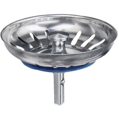 Bouchon Évier Cuisine Filtre avec Goupille Réglable - Universel Cuisine Bouchon Évier, Panier Crépine Pop-Up, Inoxydable, Compatible Lave-Vaisselle (80mm) (1/5)
