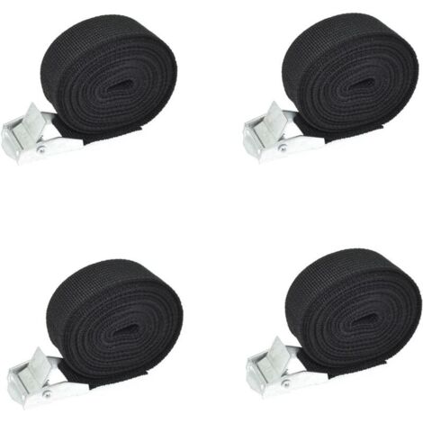 4 pièces Sangles d'arrimage Courte, Sangle Fixation, Sangle d'arrimage Boucle Serrage, Sangles de Fixation Charge, Porte Vélo Sangle de Serrage pour Fixation Moto/Voiture/Porte Vélo/Bagage