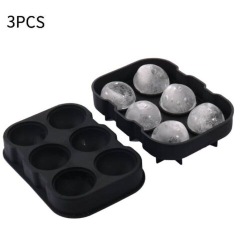 Ensemble de 3 moules à glaçons en silicone – Moule à glaçons avec couvercle – Moules à glaçons sphériques en silicone sans BPA – Moules à glaçons ronds en silicone – Machine à glaçons sphériques – Noi (1/5)