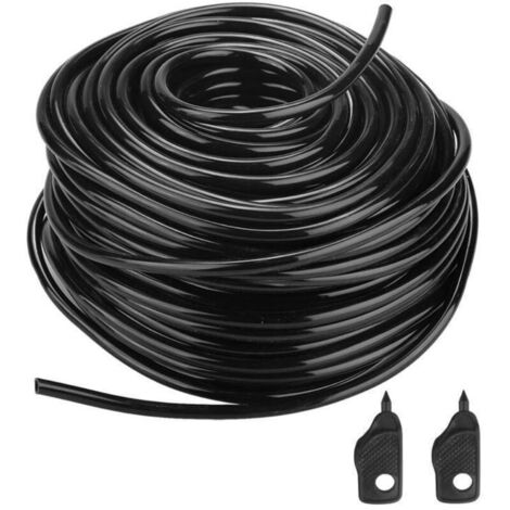 Tuyau d'arrosage 4/7, tuyau agricole, tuyau de raccordement pour micro-irrigation goutte à goutte en PVC pour pelouse, jardin, voiture et lavage des sols (50 m) (1/5)