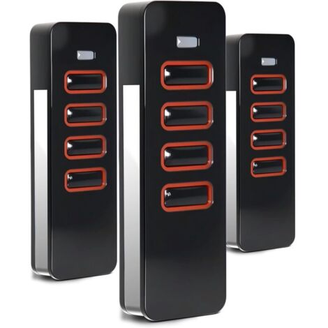 Lot de 3 télécommandes 868 MHz pour Pearl 4018V000, 4 canaux d'ouverture de garage pour 4015862001900, porte de garage pour motorisation de portail d'été, code rouleau, 3 pièces (1/5)
