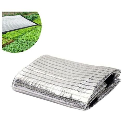 Soleil Voile Shade Toile en Aluminium Ombre en Aluminium Filet d'aluminium Ombre d'ombrage Net Toile de Store pour Jardin Patio Fleur Plante UV Résistant 1x2m (1/4)