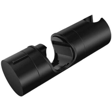 Support de pommeau de douche universel noir pour barre de douche de 18 à 25 mm, fabriqué en ABS massif, version renforcée et améliorée, support de pommeau de douche, noir mat (1/4)