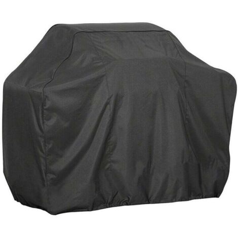 Housse de gril en tissu Oxford 210D, noir enduit d'argent, imperméable, durable, indéchirable et anti-poussière, adaptée au barbecue, au gril à gaz, au gril électrique au charbon de bois, 14561117 cm (1/5)