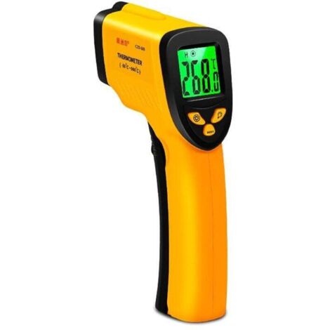 Thermomètre infrarouge, thermomètre laser infrarouge sans contact -50 °C à 550 °C, écran LCD rétroéclairé, ne convient pas aux humains (1/4)