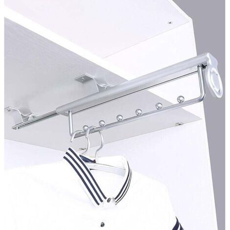 Porte-manteau coulissant robuste, porte-manteau coulissant, armoire télescopique, barre de suspension pour placard (1/4)
