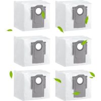 UlisemLot de 6 sacs à poussière pour Xiaomi Roborock S7 Maxv Ultra / Q7 Max / Q7 Max+ / S7 Pro Ultra / G10s / G10s Pro / Q5+, Accessoires de rechange 3 l Grande capacité