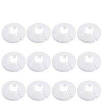 Ulisem12 Pcs Cache Tuyau, Cache Tuyau Radiateur,Cache Tuyau Plomberie Collier Radiateur,Pour tubes de chauffage à eau 15 mm couronnes de radiateurs-Blanc