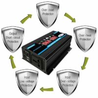 Convertisseur pur sinus 12V 220V 4000W avec télécommande et double prises AC pour camion et RV - RTGPT.