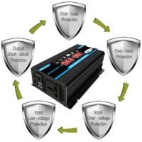 Convertisseur pur sinus 12V 220V 4000W avec télécommande et double prises AC pour camion et RV - RTGPT.