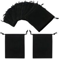 20 pièces Sacs Cadeaux Bonbons En Velours, Sac En Velours À Cordon Noir, Sac De Velours Portable Petit, Sacs De Rangement Sacs En Velours, Sac À Bijoux À Cordon pour la fête mariage sac bijoux