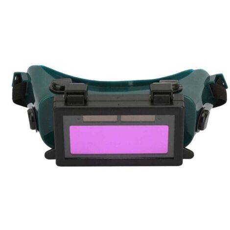 Lunettes de soudage, masque pour les yeux à assombrissement solaire automatique Lunettes de soudage pour soudeur lunettes de protection pour chantier de construction, soudage électrique(Vert (1/4)
