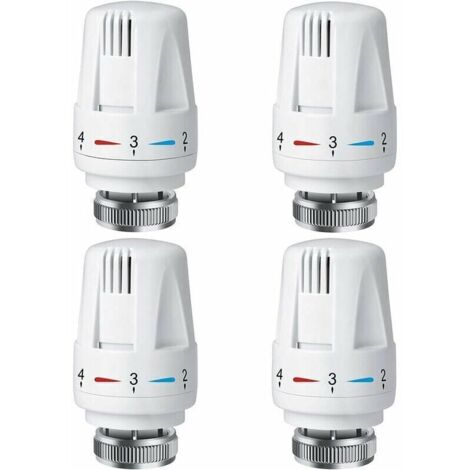 Tête thermostatique de radiateur PCS, tête de thermostat de radiateur TRV M30 x 1,5, vanne thermostatique de radiateur, vannes de radiateur de radiateur pour système de chauffage domestique et de bure (1/5)