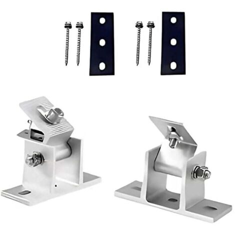 Support de panneau solaire, kit de montage pour panneau solaire, support de 15 à 30 °, support photovoltaïque, pour toit plat, montage mural, balcon, camping-car (1/4)