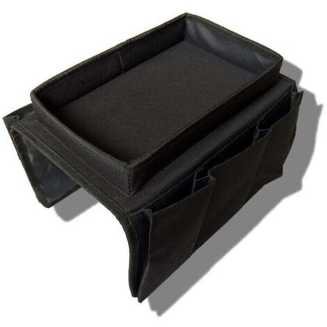 Organisateur Daccoudoir Canapé Stockage Bande Plateau Multi-Pochette Phone Magazine Snack Glasses Télécommande Tablette Tasse Rangement (Noir) Autres rangements (1/4)