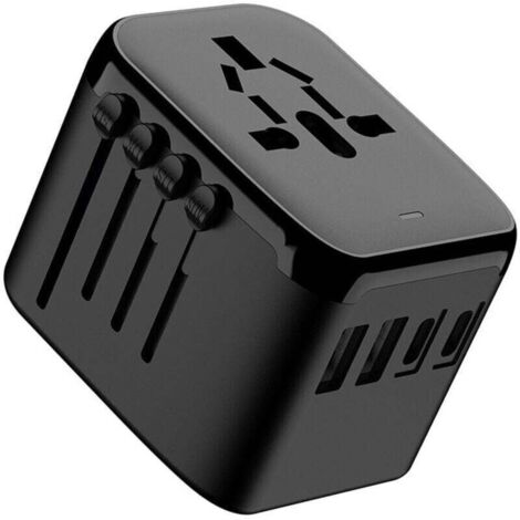 Adaptateur de voyage universel dans le monde entier avec PD20W, 2 USB, 2 USB C et 1 prise AC, adaptateur de prise international, pour l\'Allemagne, les tats-Unis, l\'Angleterre, la (1/4)