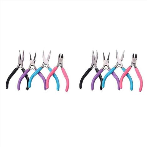 Kit de 8 pinces à bijoux pour la fabrication de boucles d'oreilles et l'enroulement de fils (1/4)