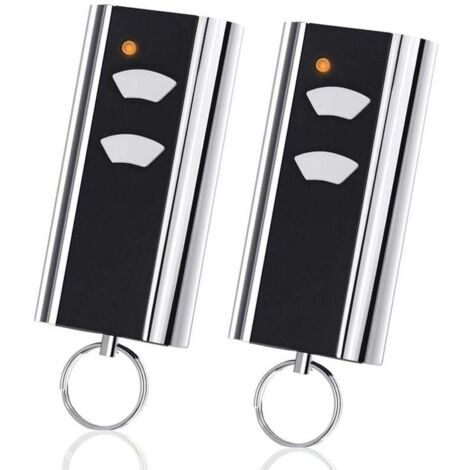 Lot De 2 Télécommandes Universelles Pour Porte De Garage 433 Mhz Émetteur Portable (1/4)