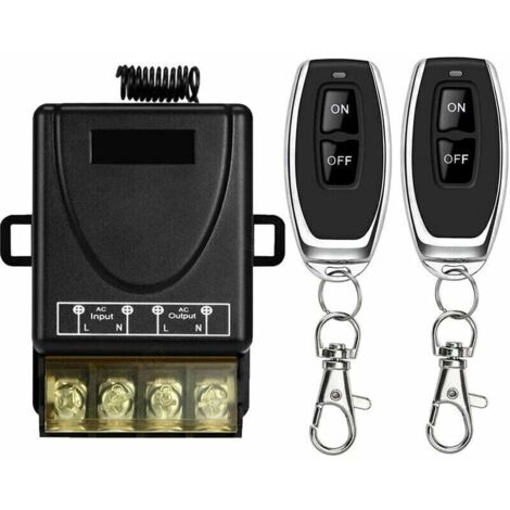 Interrupteur de télécommande - Haute Puissance - Sans Fil 433Mhz - Télécommande RF AC 220V/240V/110V 30A - Pour lumière, Pompe à Eau, appareils ménagers, Irrigation agricole (1/4)
