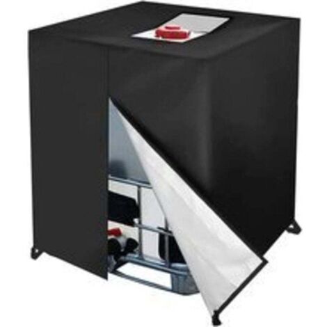 Housse pour cuve IBC 1000L, couverture anti-UV et anti-poussière 420D, avec fermeture éclair pour réservoir d'eau IBC (120 x 100 x 116 cm) (1/4)