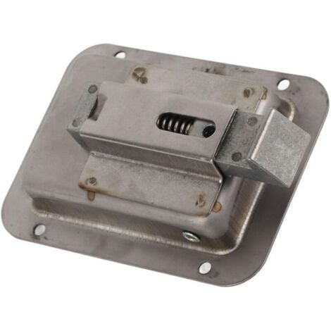 Outil de Loquet de Porte, 304 en Acier Inoxydable 304 Loquet de Porte à Palettes Serrure de Boîte à Outils Encastré avec 2 Clés pour Camions de Pompiers de Remorque de Camping-car A (1/4)