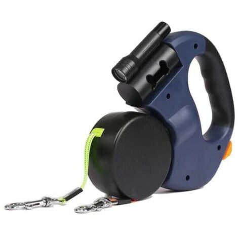 Laisse Double pour Chien Rétractable 360 ° sans Enchevêtrement, 3 mètres, Jusqu'à 50 LB