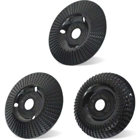 3 Pièces Disque Bois Meuleuse en Bois en Carbure de Tungstène 125mm Ensemble de Disques Disques de Meulage pour Façonner Meuler Couper et Sculpture sur Bois Roues pour Meuleuse d'angle (1/4)