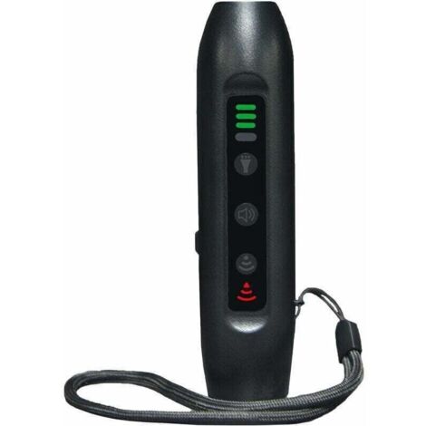 Répulsif à ultrasons pour chien à 3 modes, dresseur de chien rechargeable portable avec torche intelligente haute luminosité, dresseur de chien noir avec indicateur LED, (1/4)