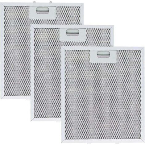 3 pices Filtre Graisse Mtallique pour Hotte Aspirante 305 x 267mm ,filtres pour hotte aspirante de cuisine,Filtre en Maille Accessoire Hotte Aspirante pour Hottes de Cuisine